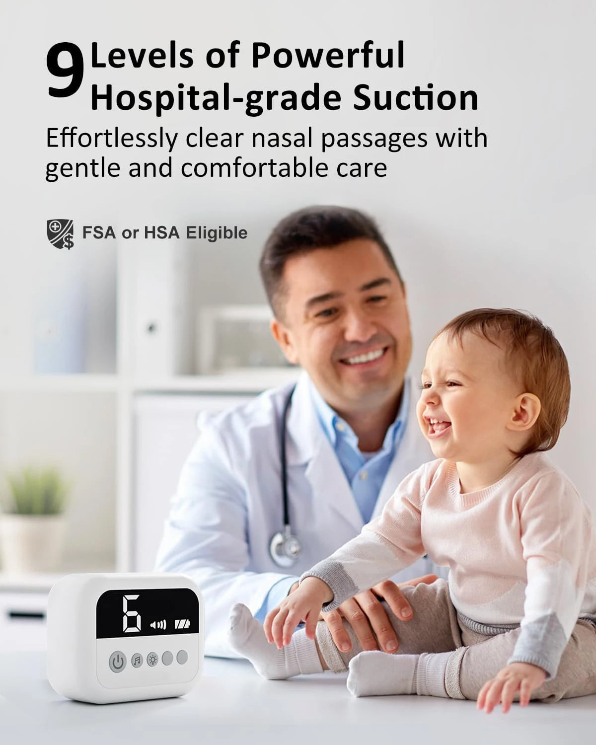 Aspirateur Nasal Électrique pour Bébé – Nettoyeur de Nez avec Musique & Veilleuse