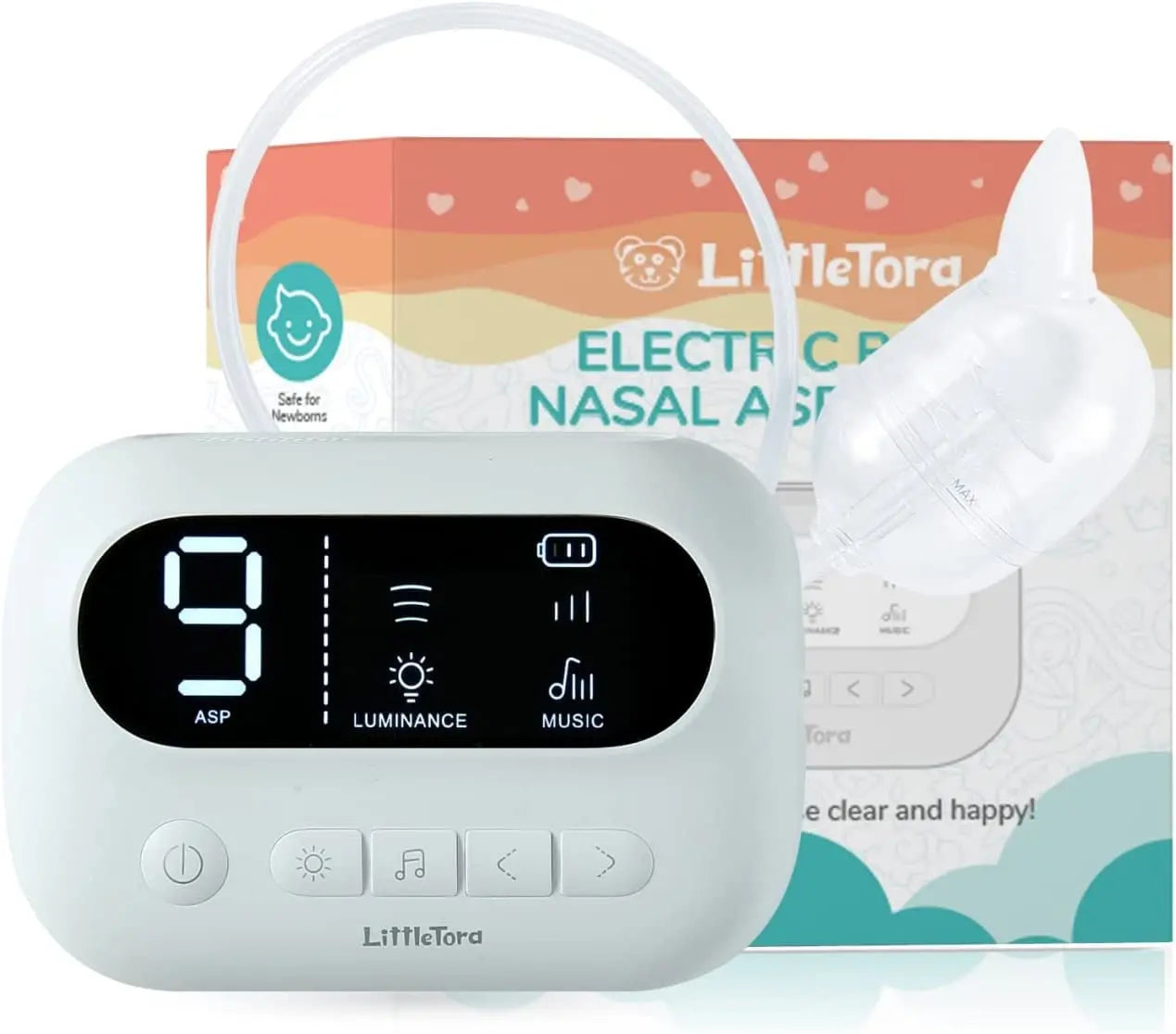 Aspirateur Nasal Électrique pour Bébé – Nettoyeur de Nez avec Musique & Veilleuse