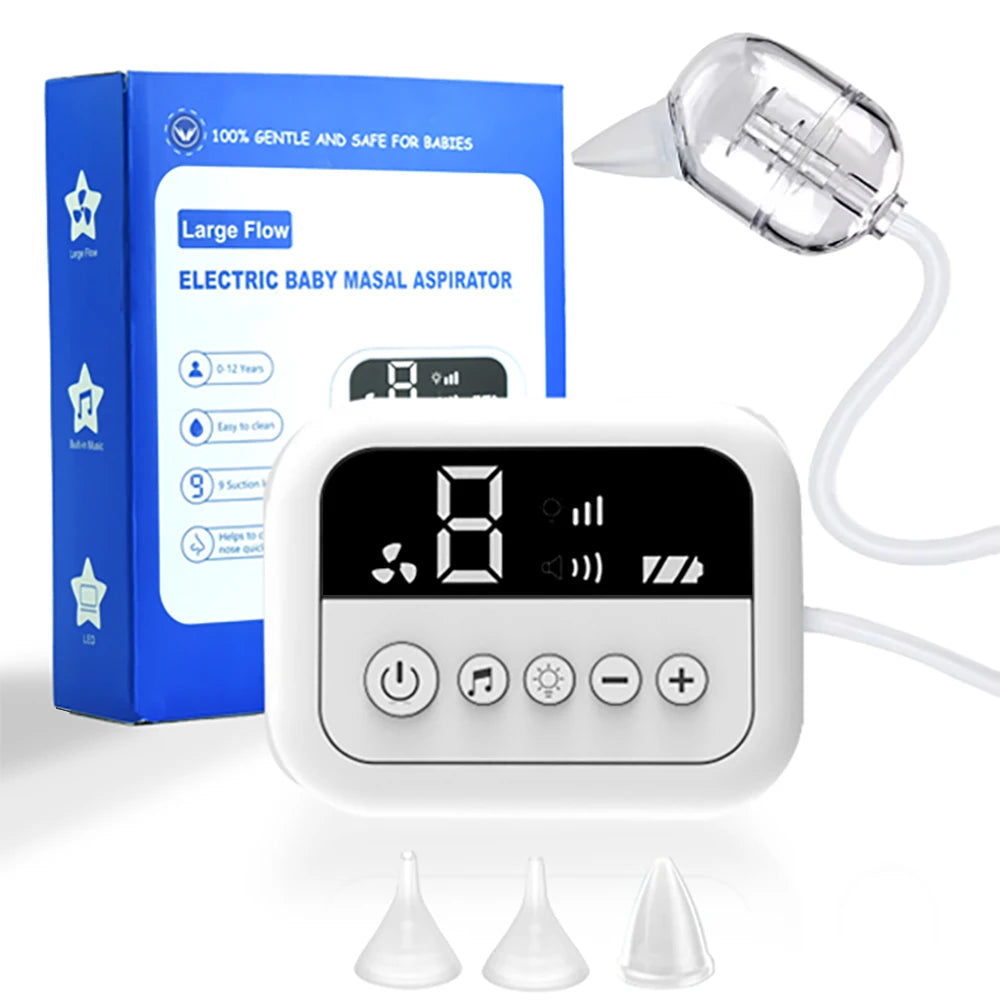 Aspirateur Nasal Électrique pour Bébé – Nettoyeur de Nez avec Musique & Veilleuse