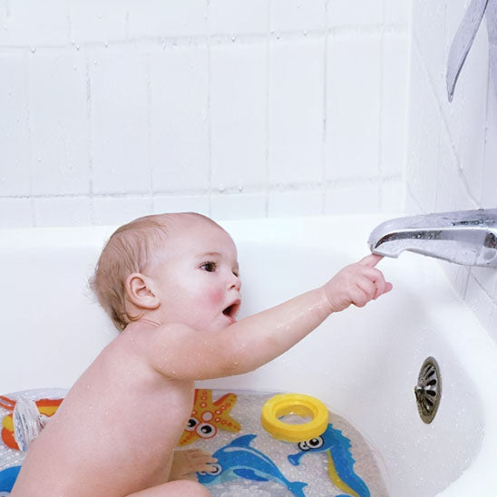 Tapis de baignoire bébé, antidérapant, sécurité bain bébé, accessoire baignoire.