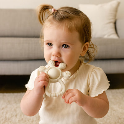 Jouet de dentition en Silicone sans BPA, qualité alimentaire pour bébé de 0 à 12 ans, hochet de dentition, jouets sensoriels pour tout-petits, cloche à main en Silicone, jouets apaisants