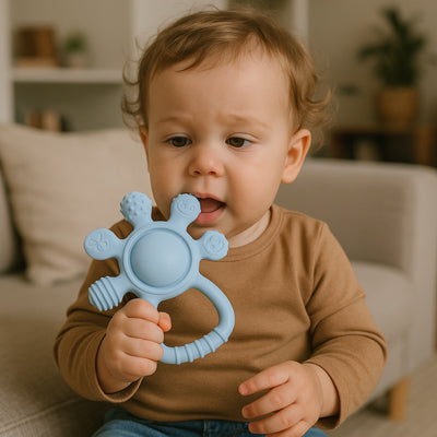Jouet de dentition en Silicone sans BPA, qualité alimentaire pour bébé de 0 à 12 ans, hochet de dentition, jouets sensoriels pour tout-petits, cloche à main en Silicone, jouets apaisants