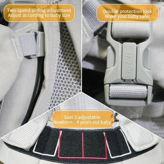 Porte-bébé Respirant & Ergonomique – Le Compagnon Idéal des Parents Actifs