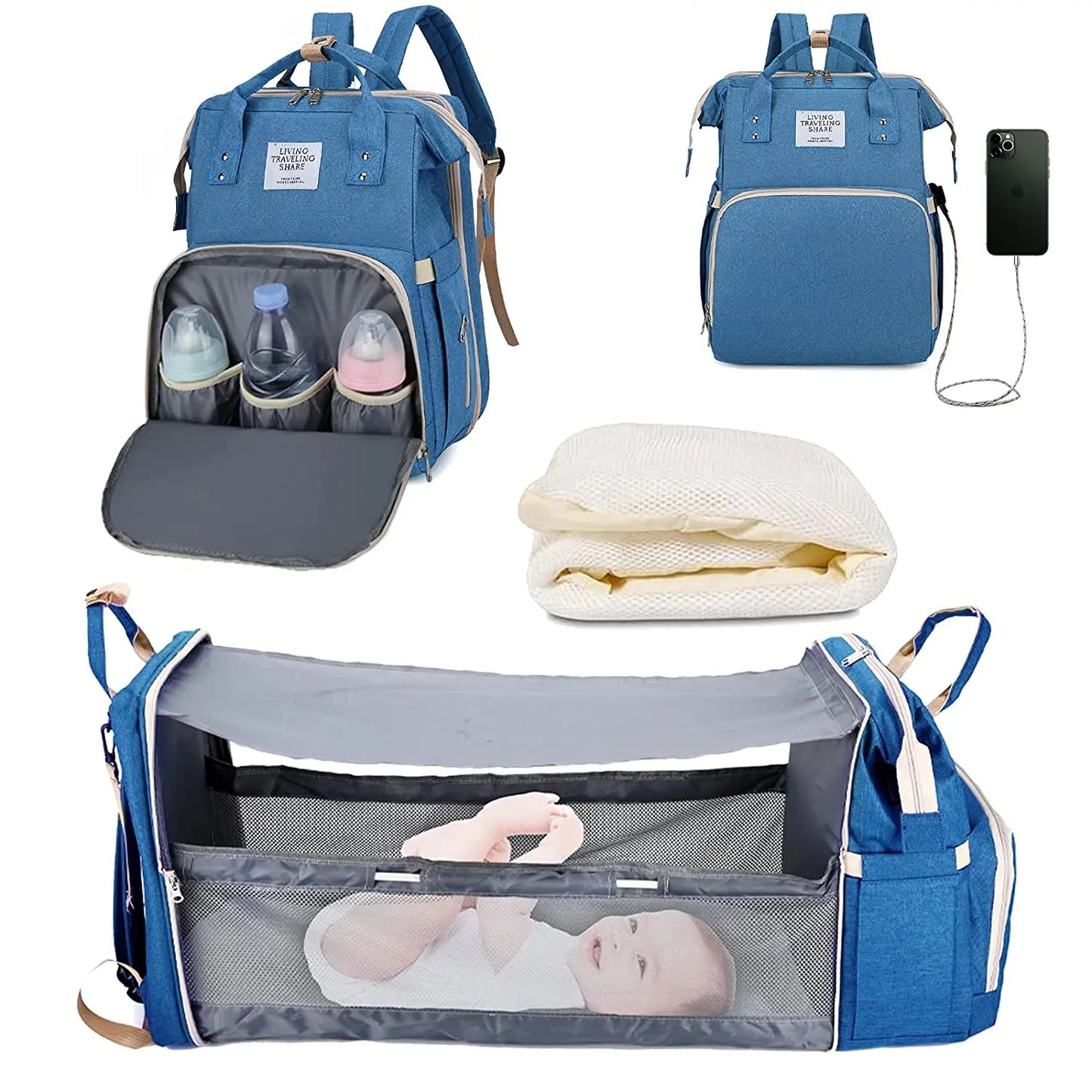 Sac à langer 3 en 1 pour bébé | Multifonctionnel
