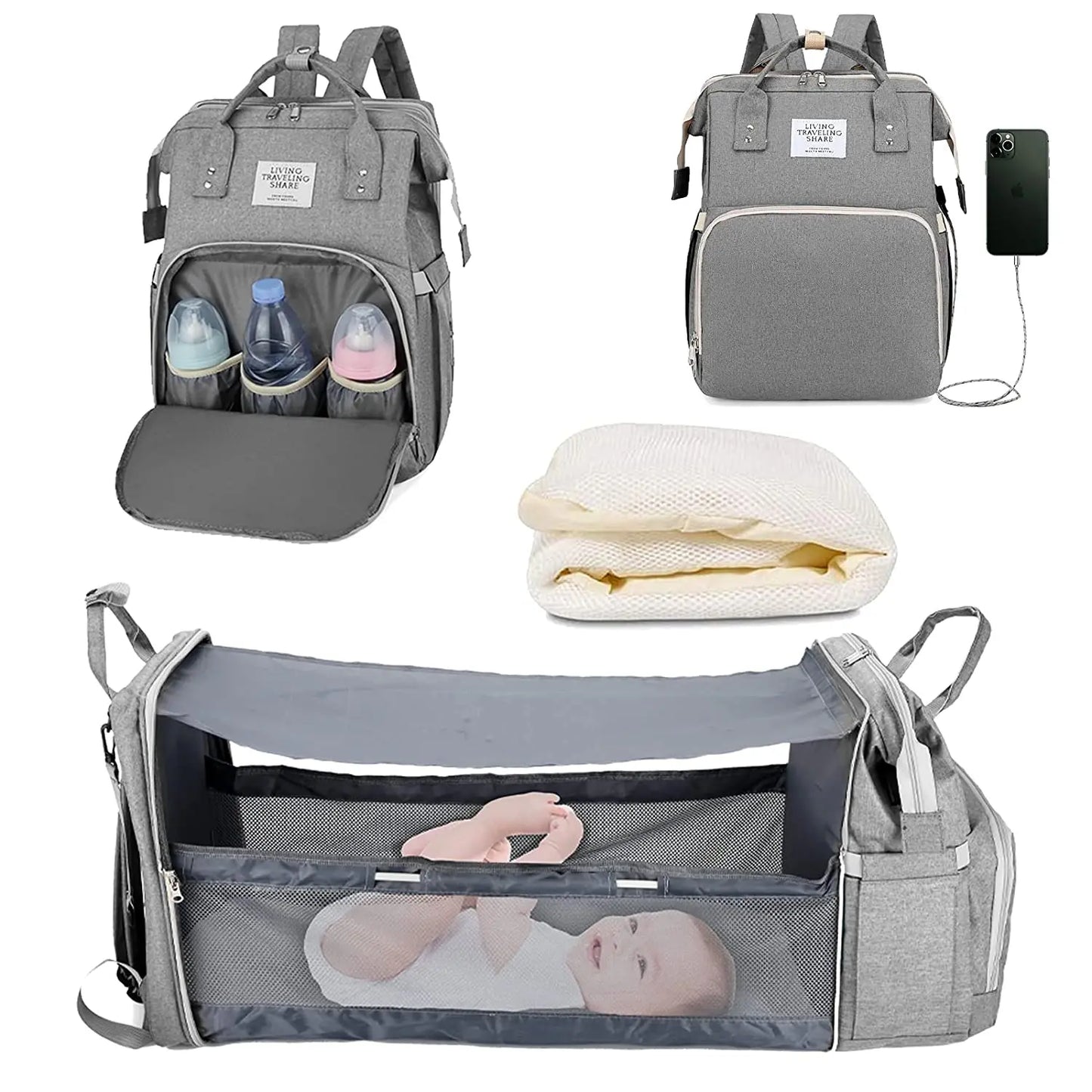 Sac à langer 3 en 1 pour bébé | Multifonctionnel