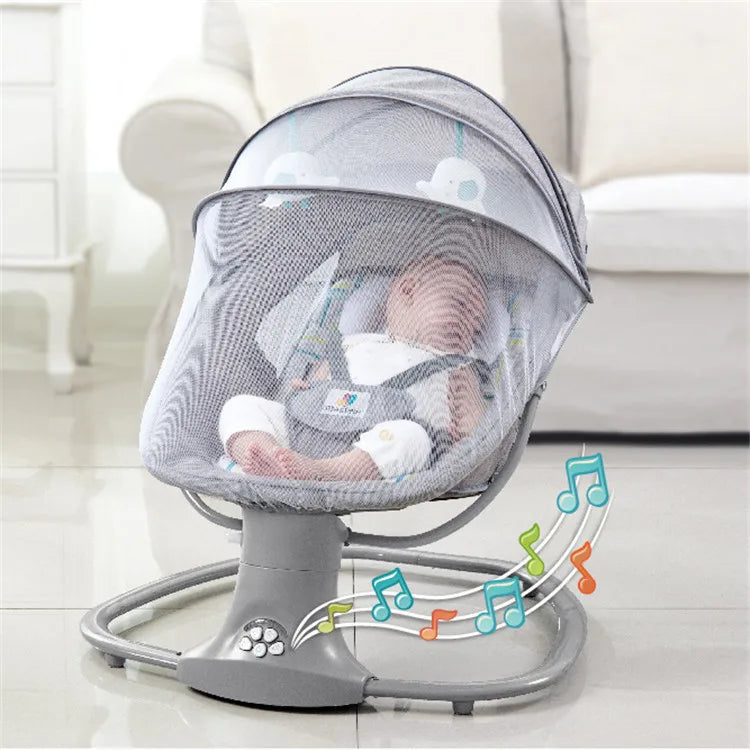 Berceau Électrique Bébé – Chaise à Bascule Confort Nouveau-Né