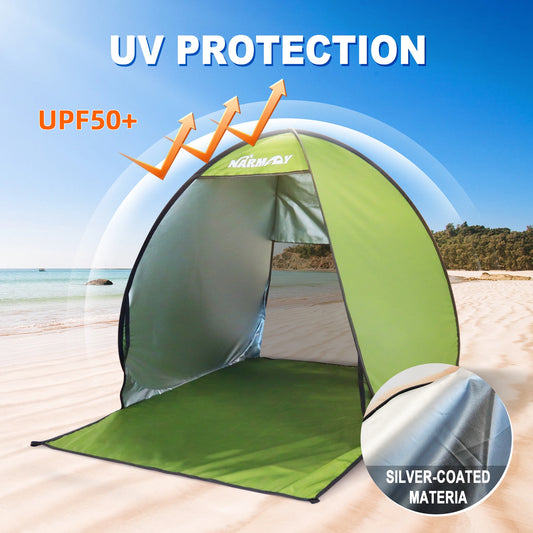 Tente de Plage Pop-Up Résistante aux UV – Abri Pare-Soleil Imperméable