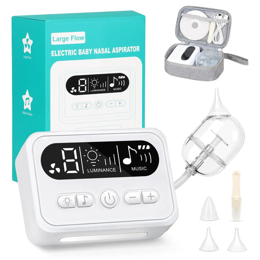 Aspirateur Nasal Électrique pour Bébé – Nettoyeur de Nez avec Musique & Veilleuse