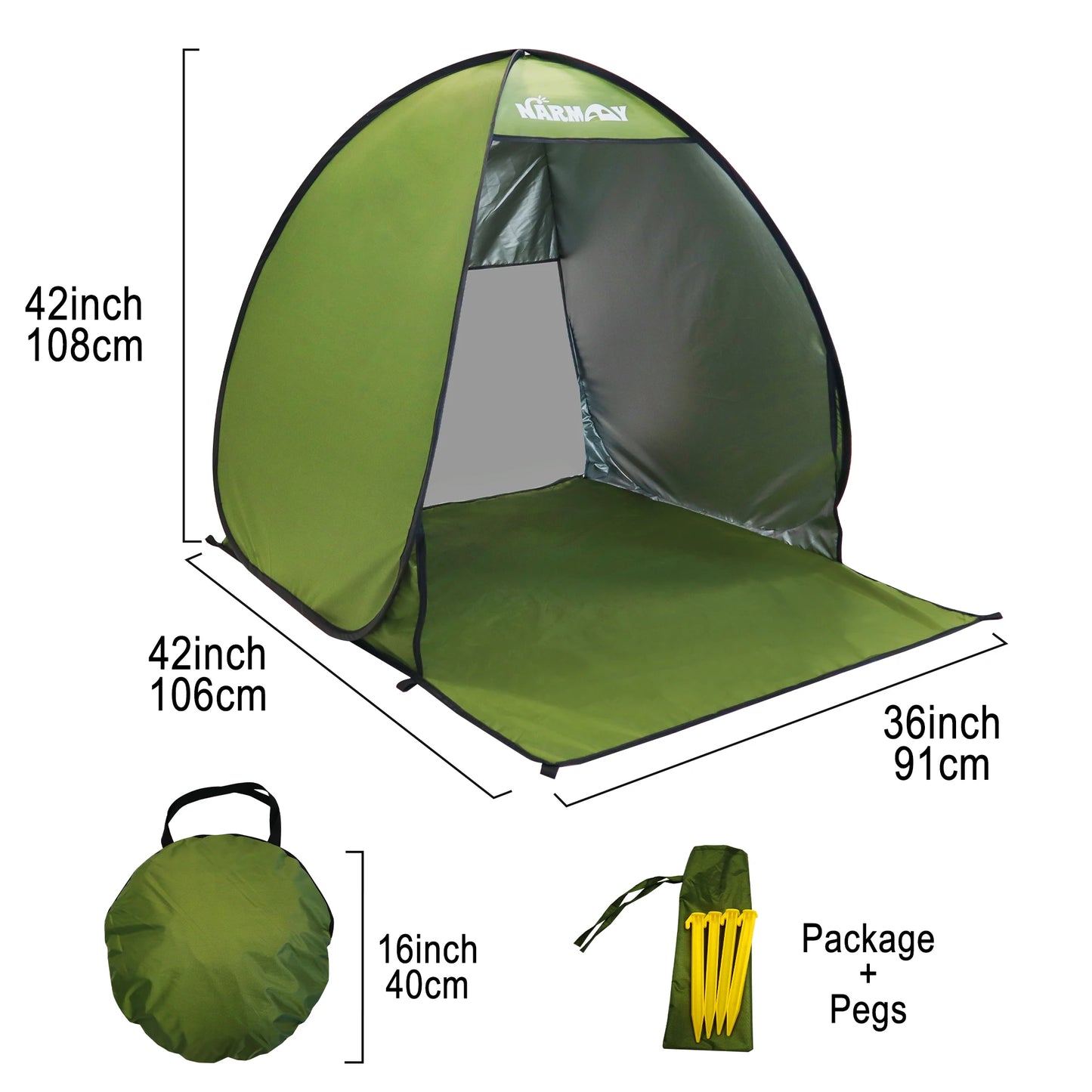 Tente de Plage Pop-Up Résistante aux UV – Abri Pare-Soleil Imperméable
