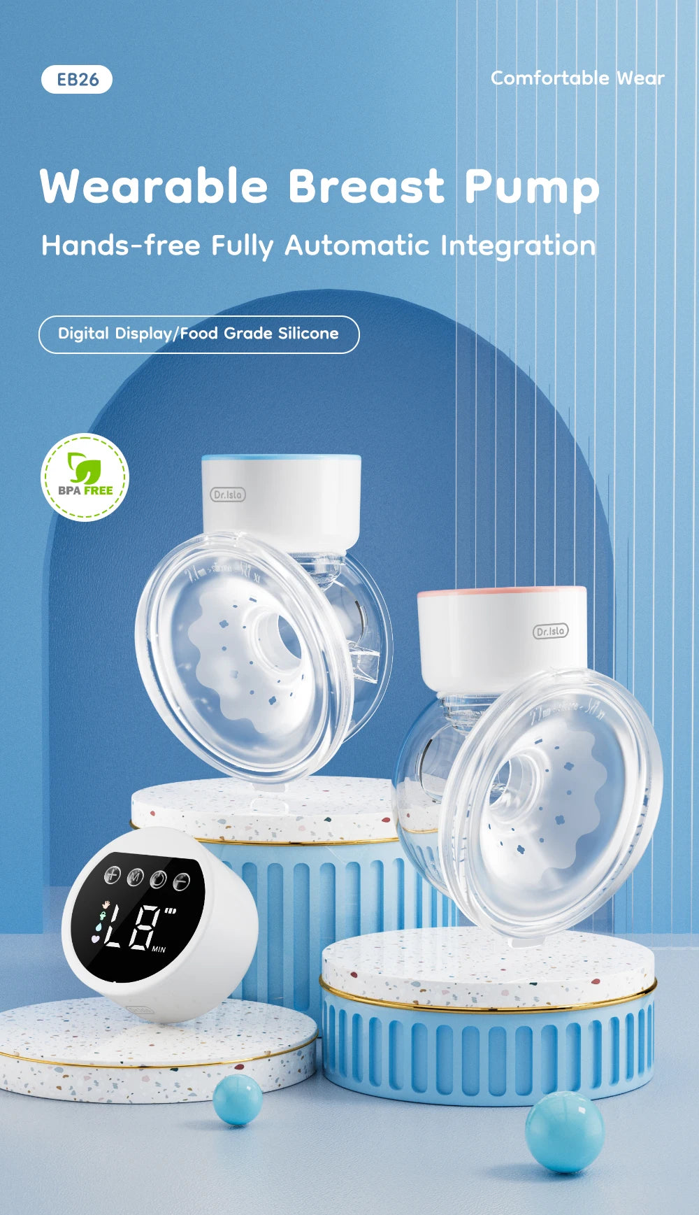 Tire-lait Électrique Portable – Silencieux, Confortable et Mains Libres