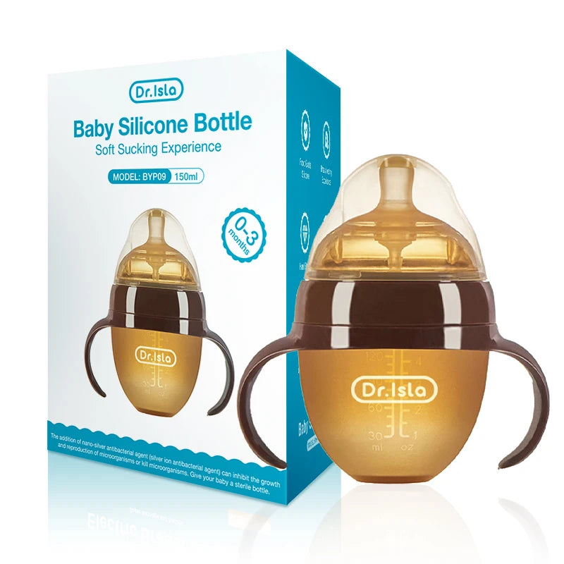 Biberon Portable en Silicone avec Poignée – Pratique et Sécurisé pour Bébé