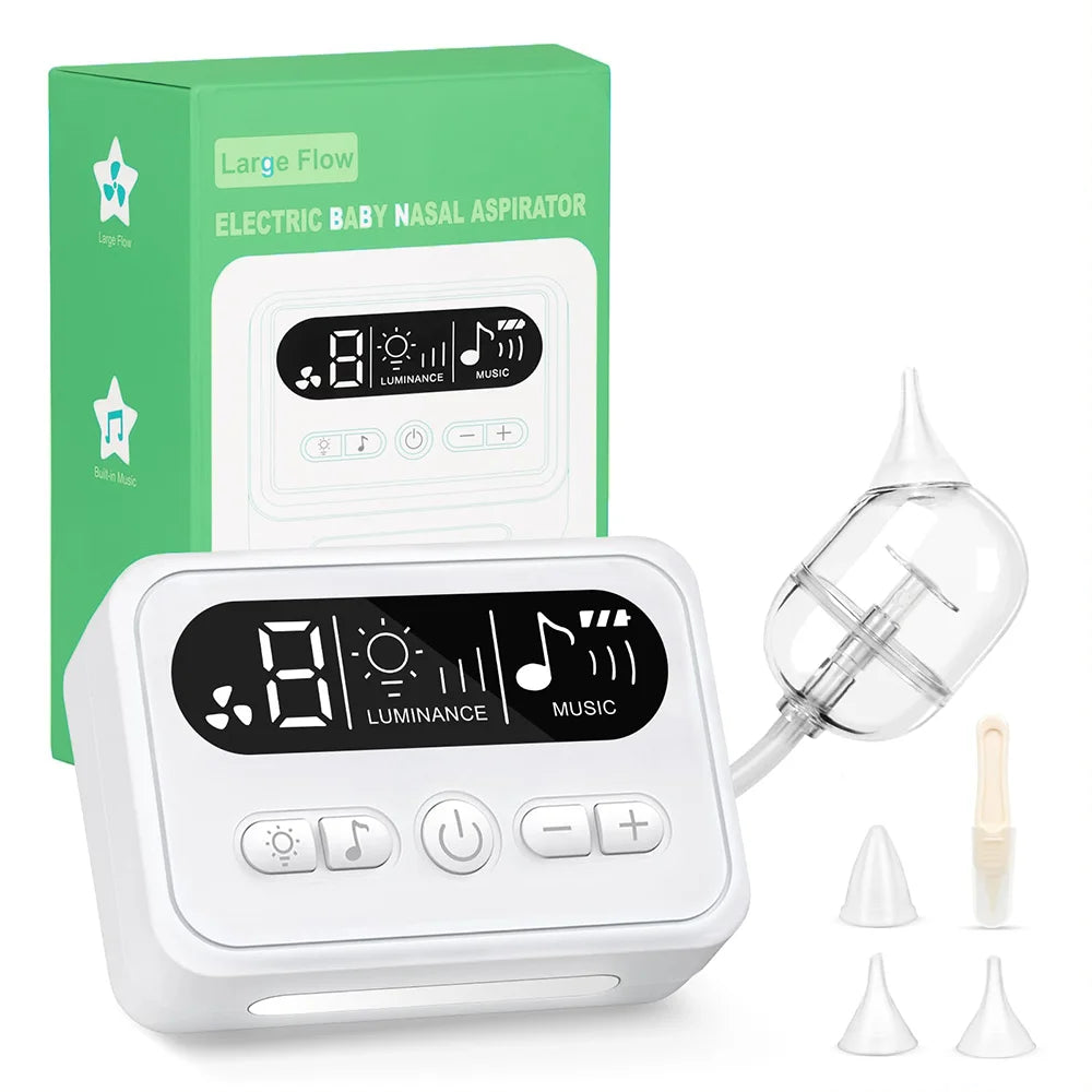 Aspirateur Nasal Électrique pour Bébé – Nettoyeur de Nez avec Musique & Veilleuse