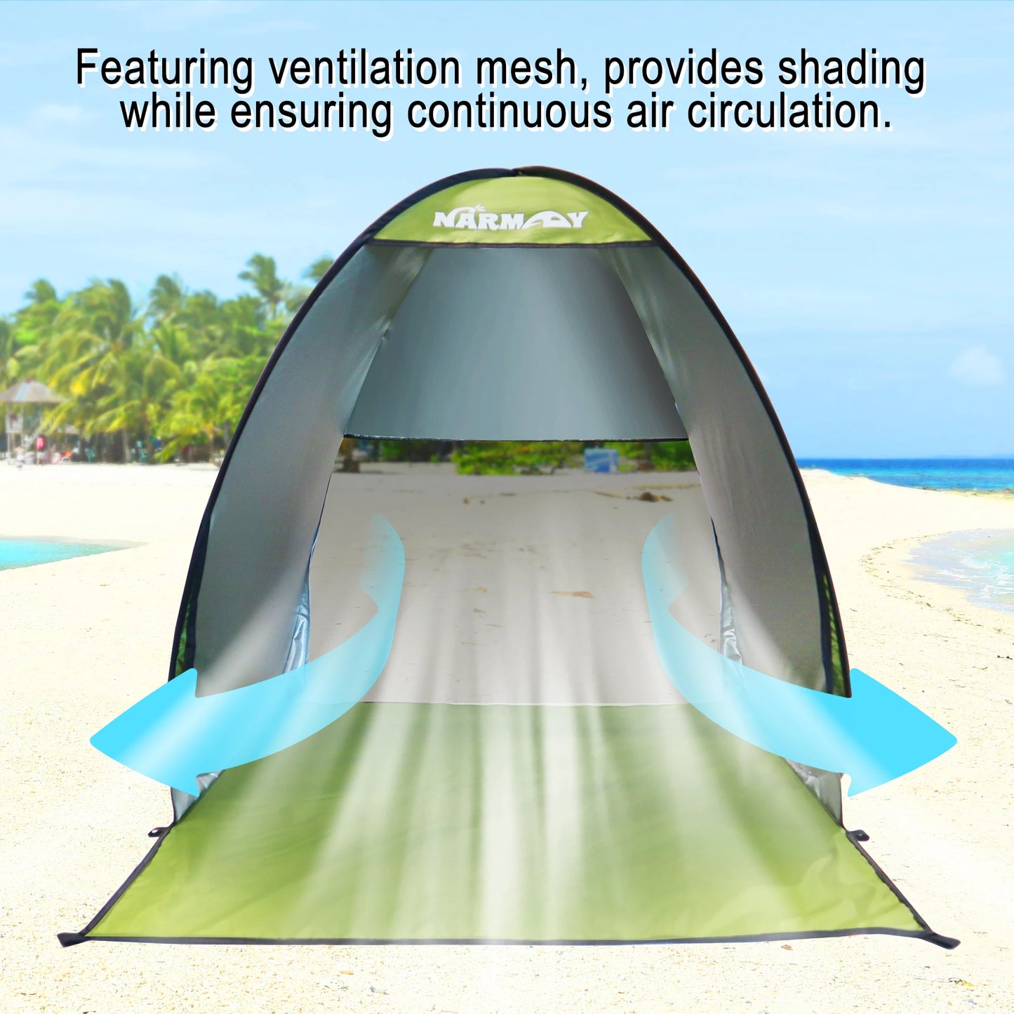 Tente de Plage Pop-Up Résistante aux UV – Abri Pare-Soleil Imperméable