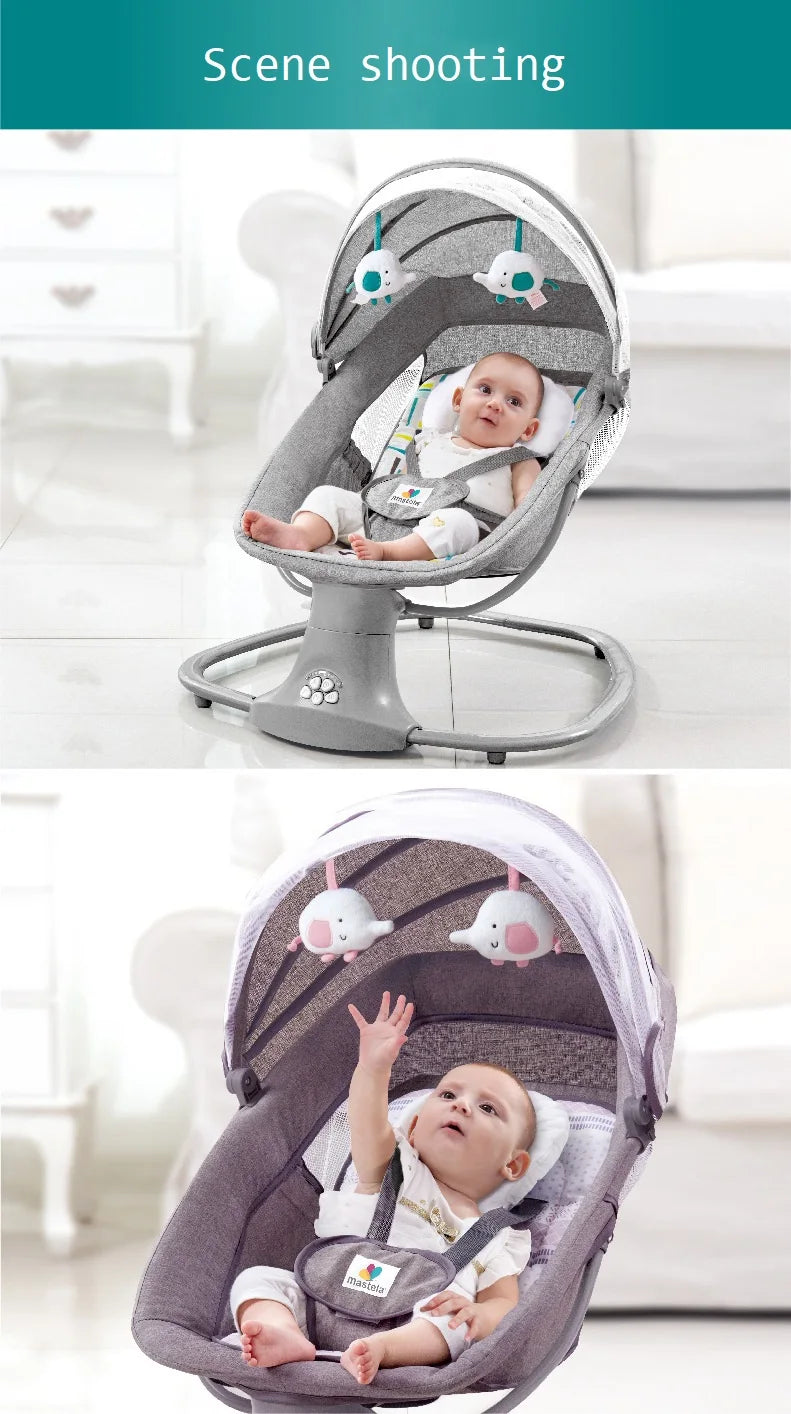 Berceau Électrique Bébé – Chaise à Bascule Confort Nouveau-Né