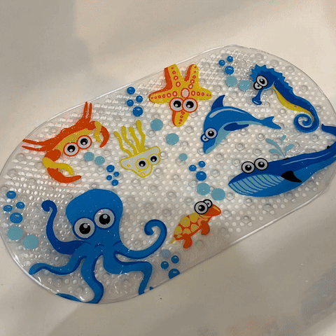 Tapis de baignoire bébé, antidérapant, sécurité bain bébé, accessoire baignoire.