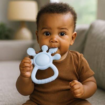 Jouet de dentition en Silicone sans BPA, qualité alimentaire pour bébé de 0 à 12 ans, hochet de dentition, jouets sensoriels pour tout-petits, cloche à main en Silicone, jouets apaisants