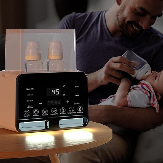 Chauffe-biberon stérilisateur multifonction rapide chauffe-biberon avec minuterie contrôle précis de la température accessoires pour nouveau-nés